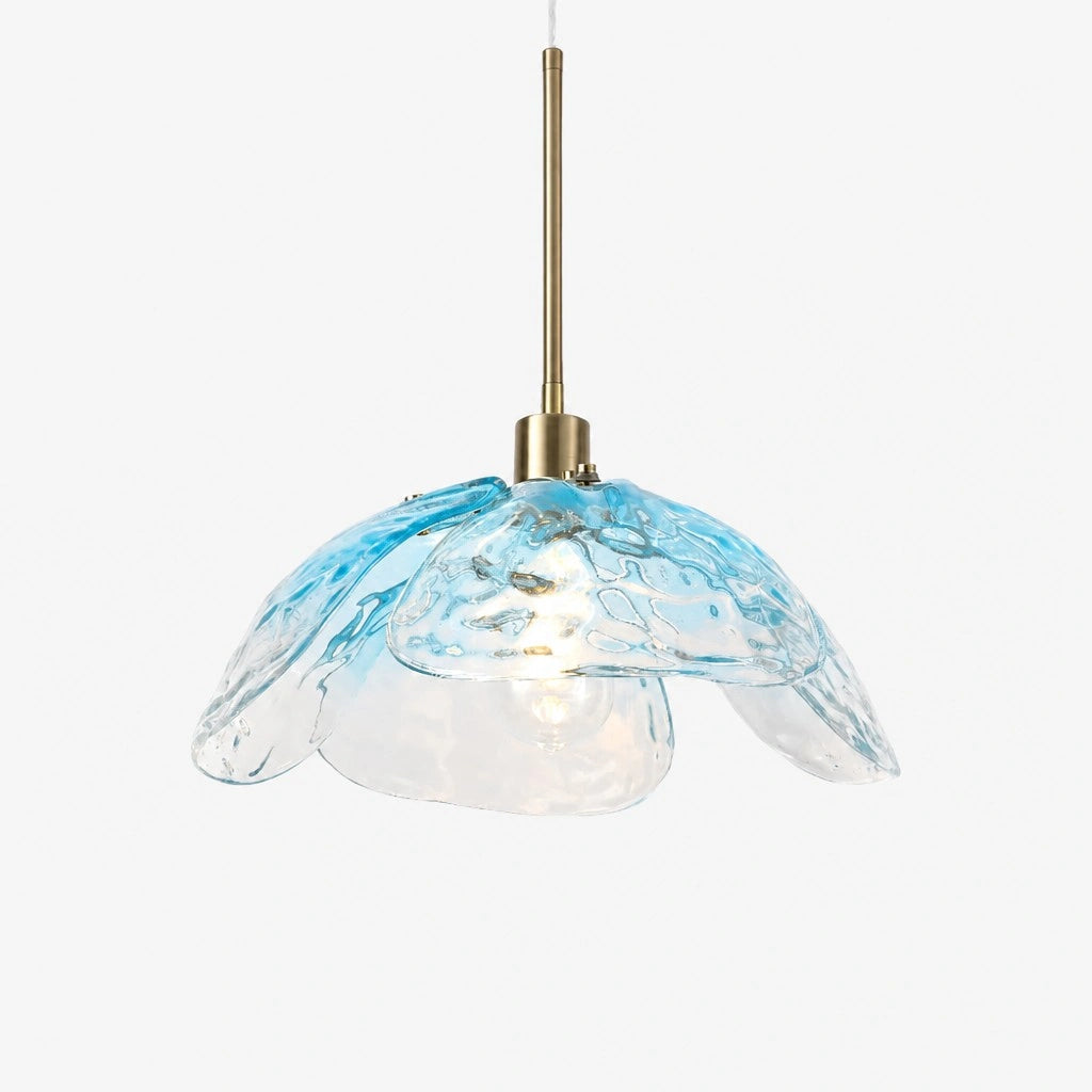 Lampe suspendue avec abat-jour en forme de fleur