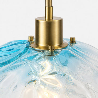 Lampe suspendue avec abat-jour en forme de fleur