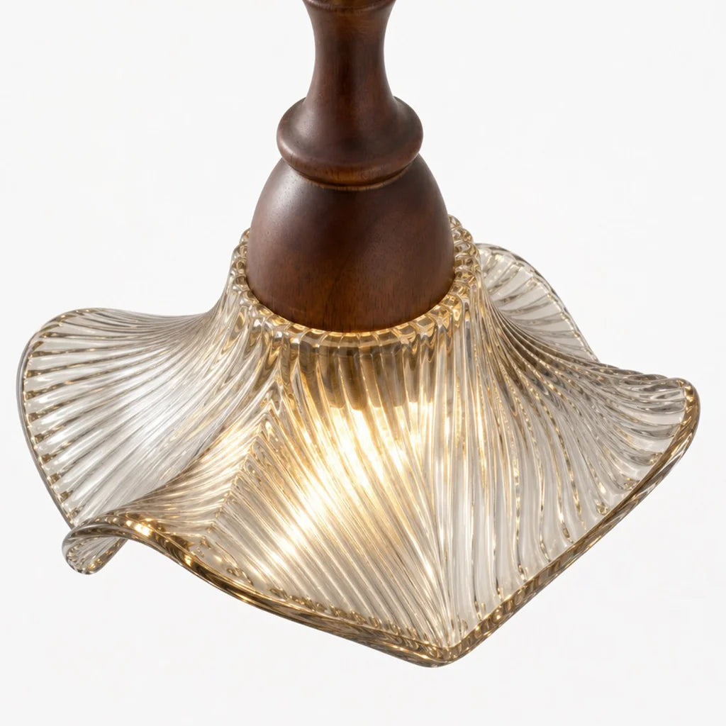 Lampa wisząca kwiatowy klosz