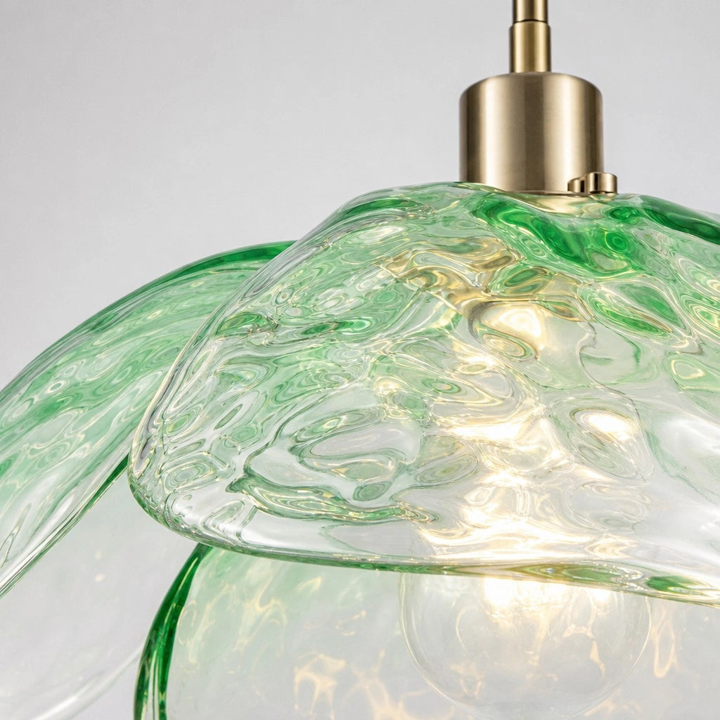 Lampe suspendue avec abat-jour en forme de fleur