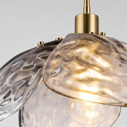 Lampe suspendue avec abat-jour en forme de fleur