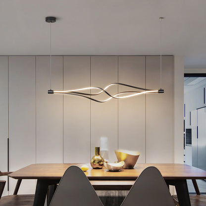 Lampa wisząca LED falowana