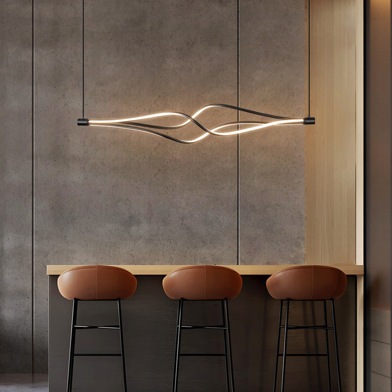 Lampa wisząca LED falowana