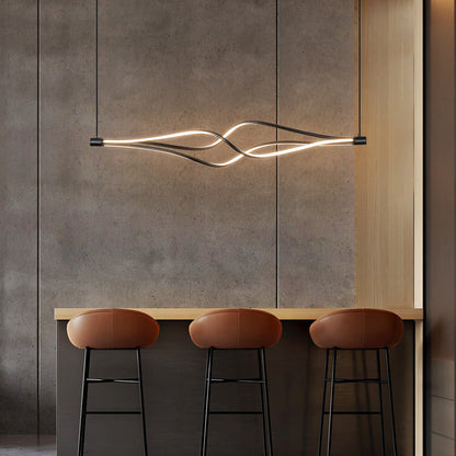 Lampa wisząca LED falowana