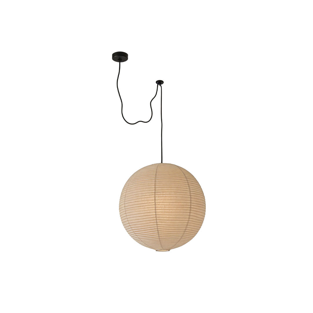 Papírová kulová závěsná lampa