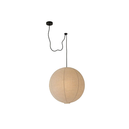 Papírová kulová závěsná lampa