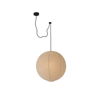 Papírová kulová závěsná lampa