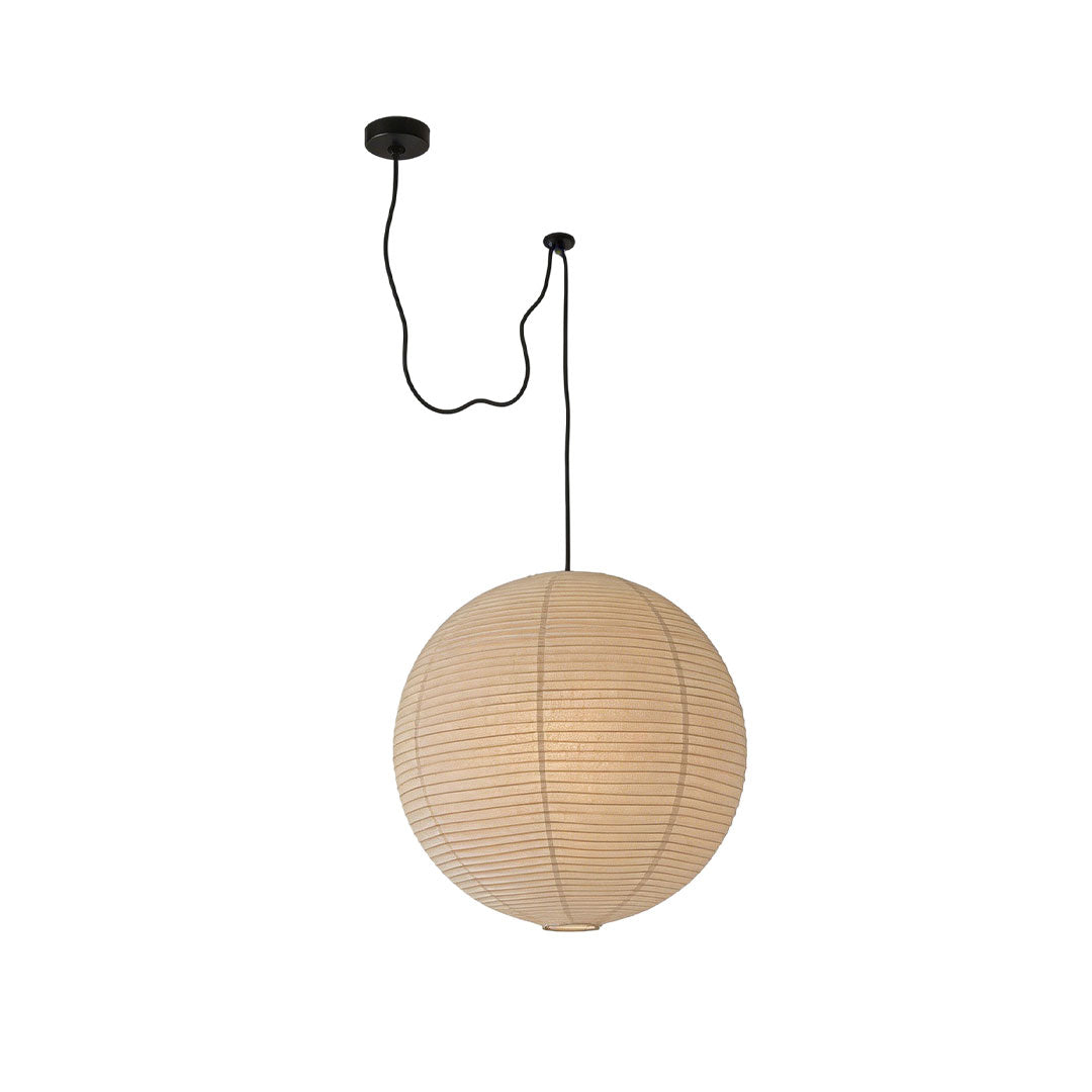 Papírová kulová závěsná lampa