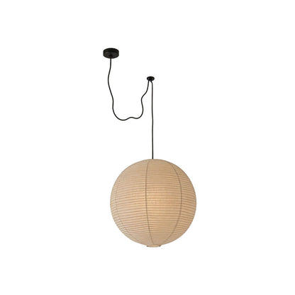 Papírová kulová závěsná lampa