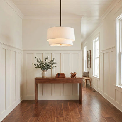 Double-shade pendant light