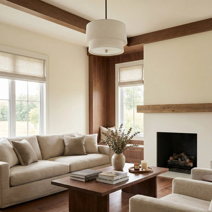 Double-shade pendant light