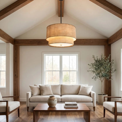 Double-shade pendant light