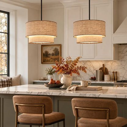 Double-shade pendant light