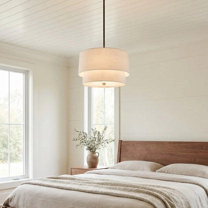 Double-shade pendant light