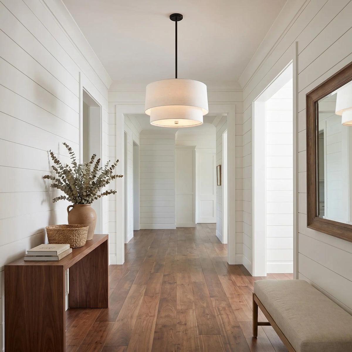 Double-shade pendant light