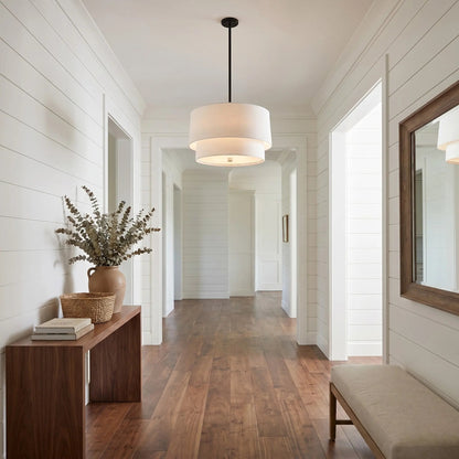 Double-shade pendant light