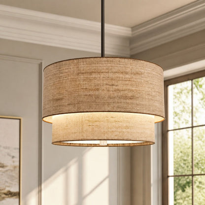 Double-shade pendant light
