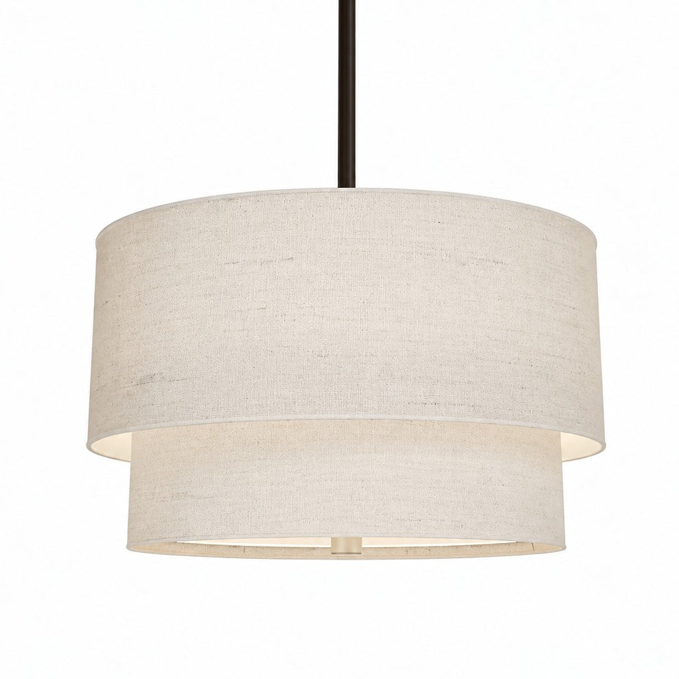 Double-shade pendant light