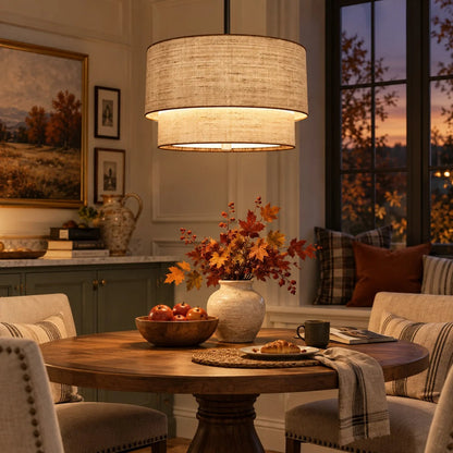 Double-shade pendant light