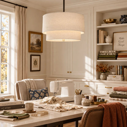 Double-shade pendant light