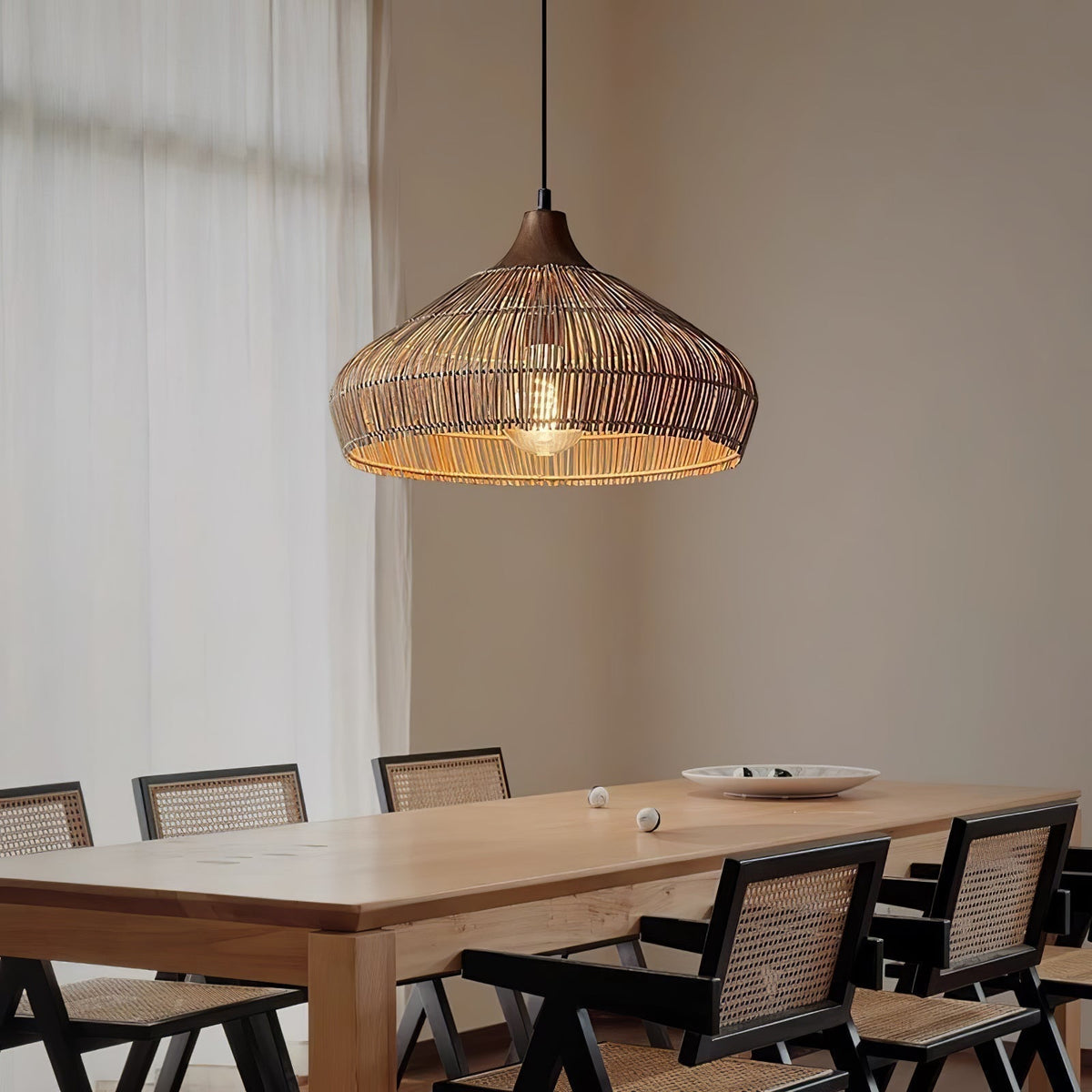 Rattan pendant lamp
