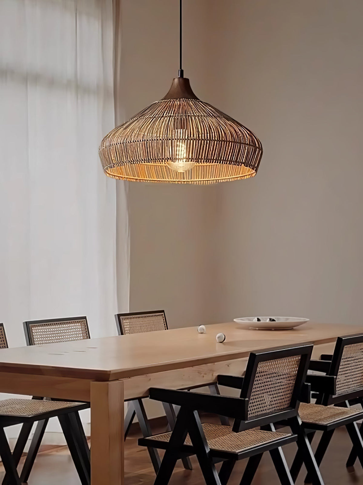 Rattan pendant lamp