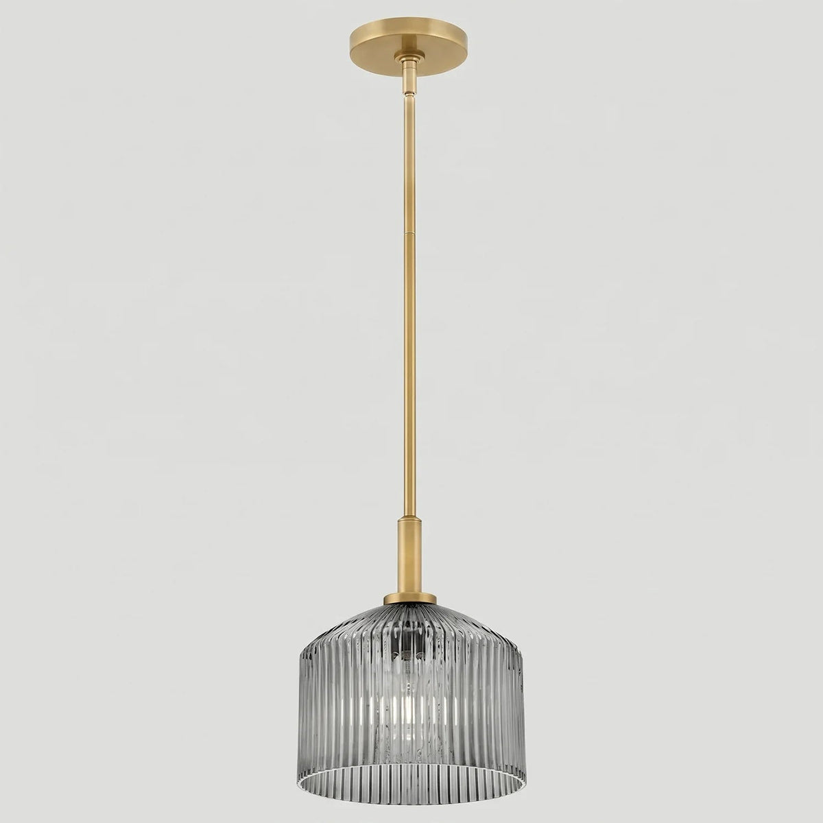 Lampe suspendue en verre cannelé