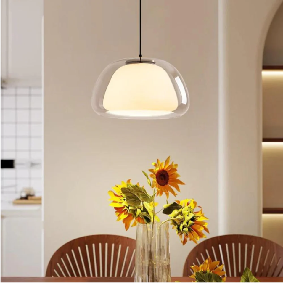 Lampa wisząca szklana