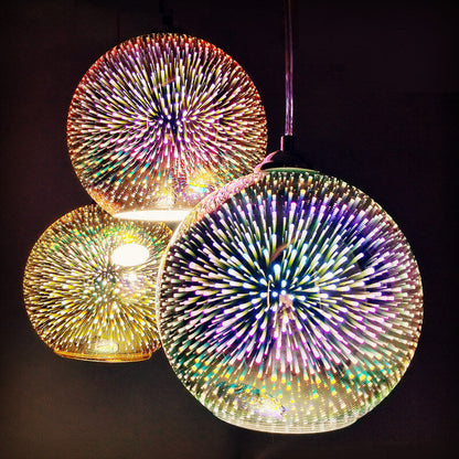 3D glass pendant lamp