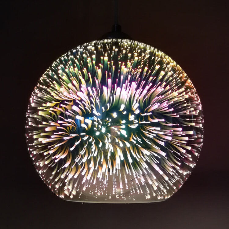 3D glass pendant lamp