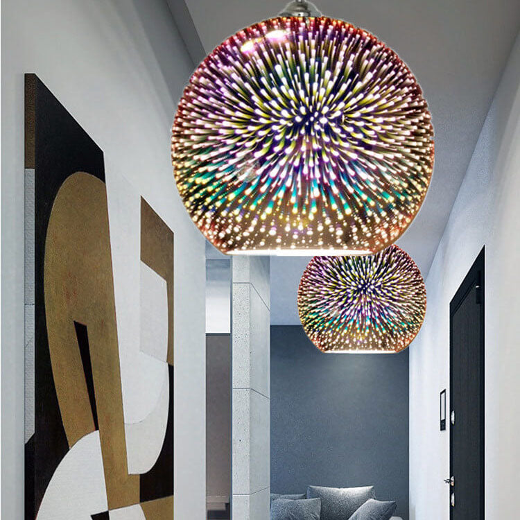 3D glass pendant lamp