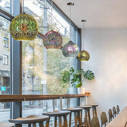 3D glass pendant lamp