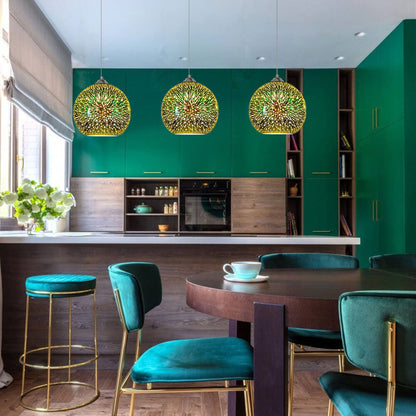 3D glass pendant lamp
