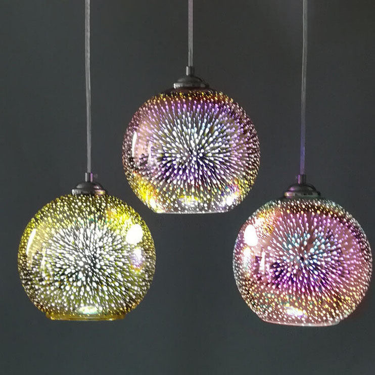 3D glass pendant lamp