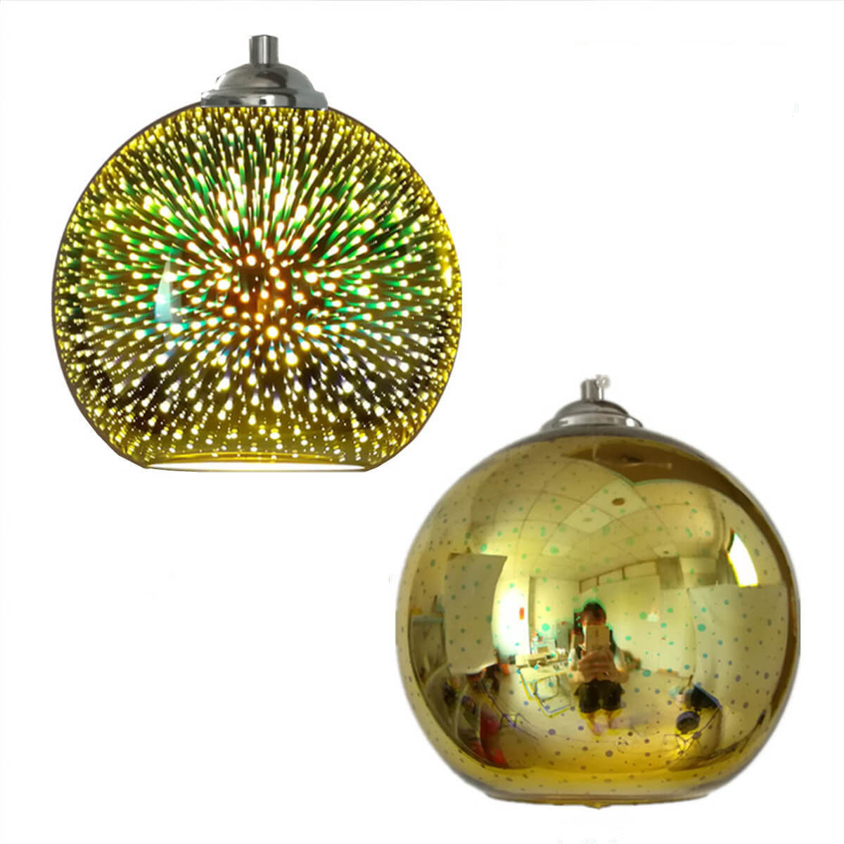 3D glass pendant lamp