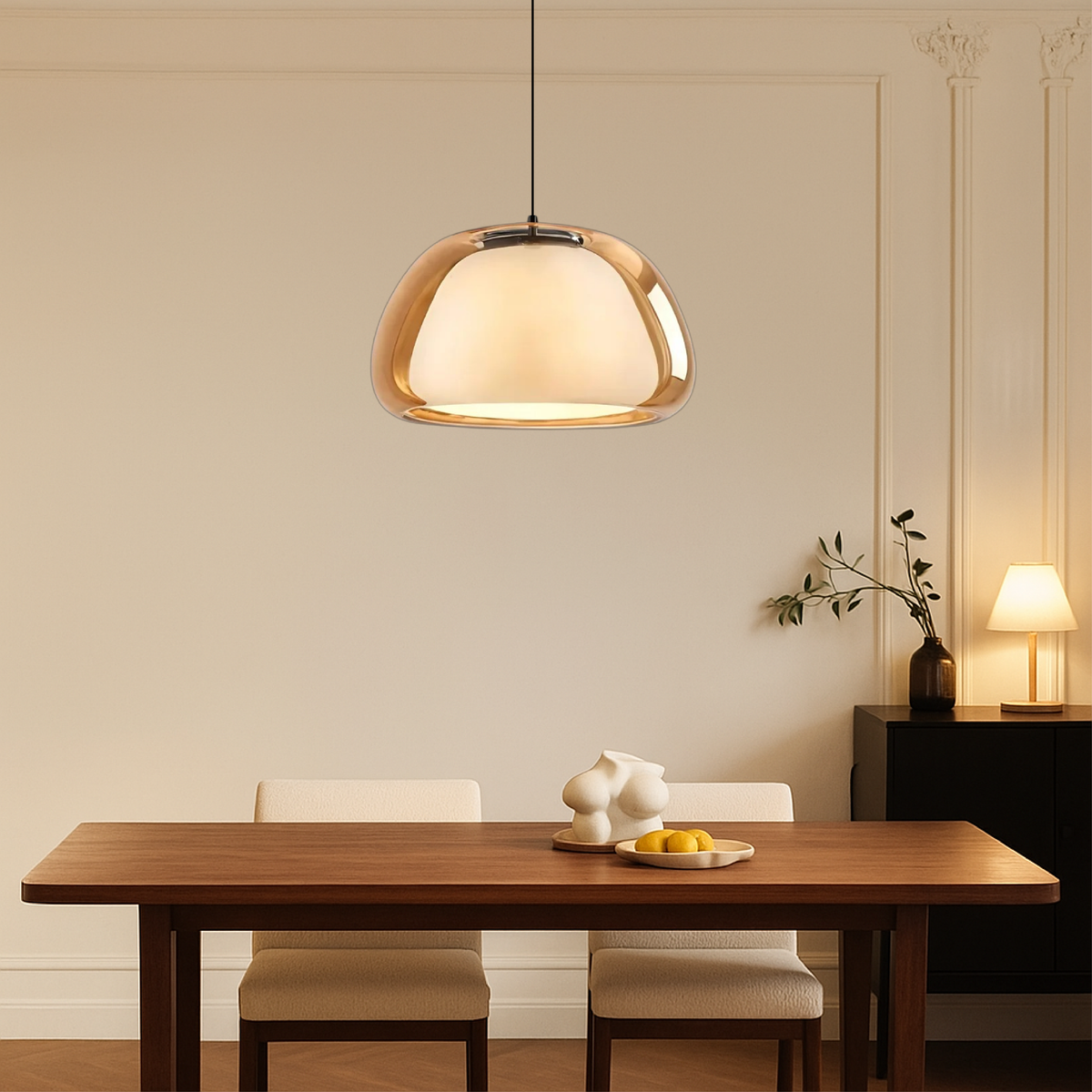 Lampa wisząca szklana