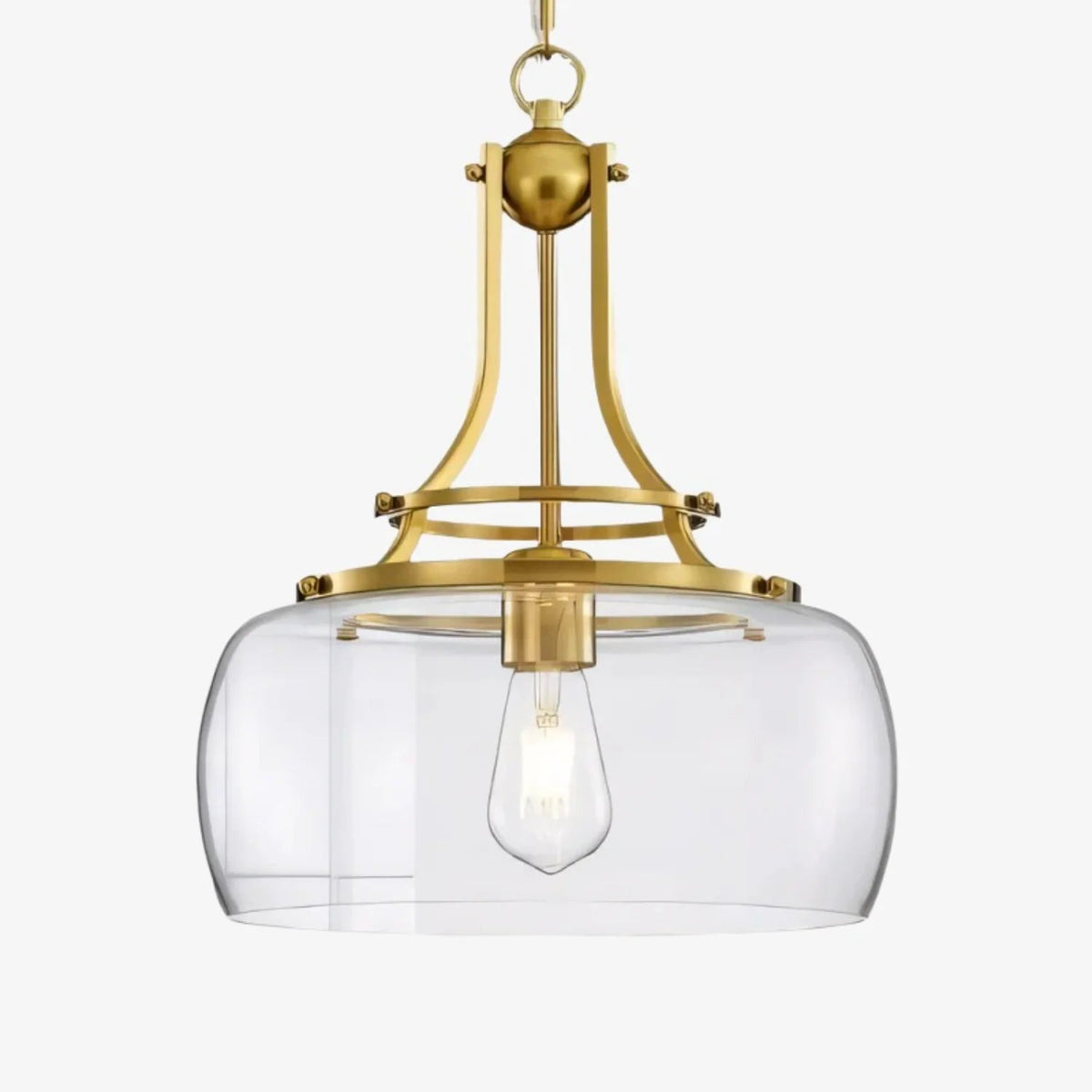 Lampa wisząca szklana klosz