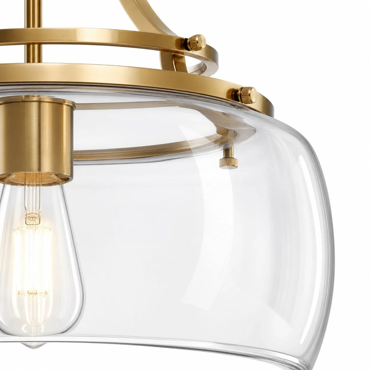 Lampa wisząca szklana klosz