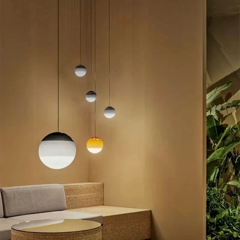 Suspension boule en verre