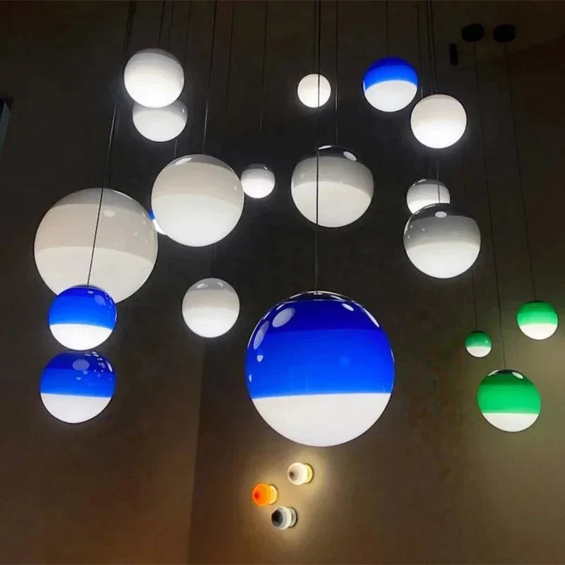Suspension boule en verre