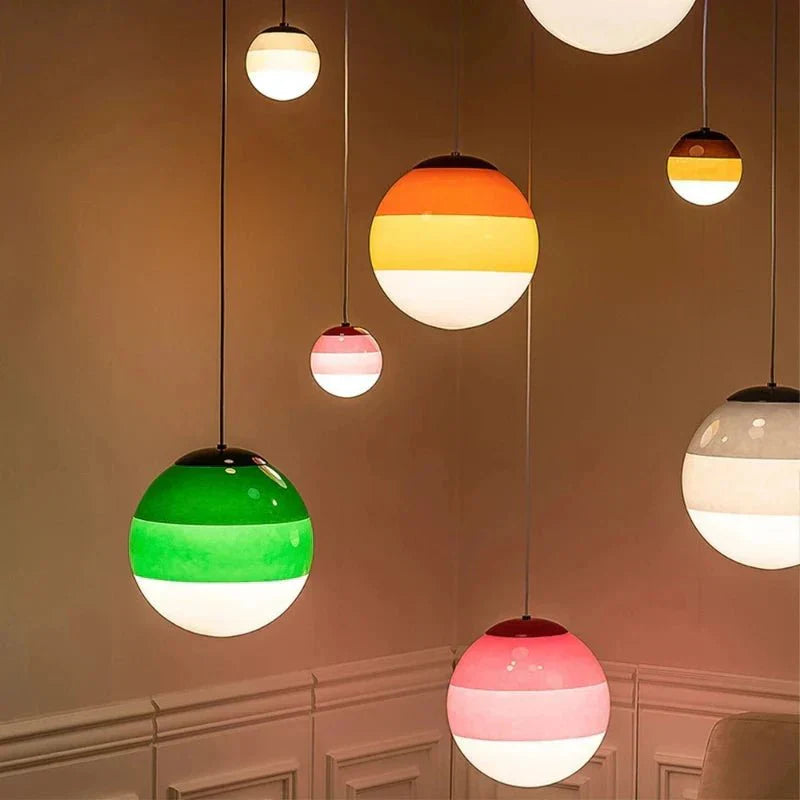 Suspension boule en verre