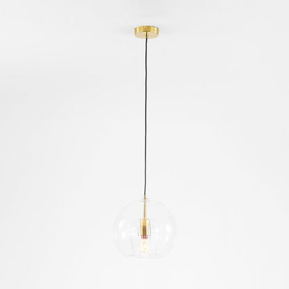 Skleněná kulová závěsná lampa
