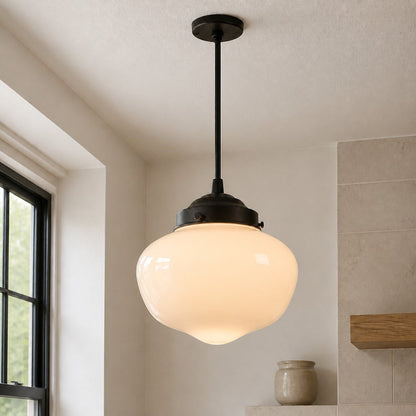 Lampa wisząca szklany klosz