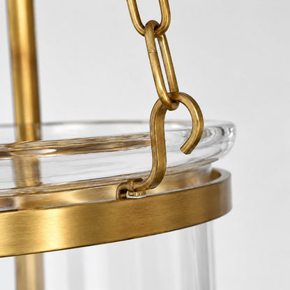 Pendant light with glass shade