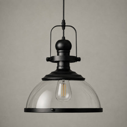 Pendant light with glass shade