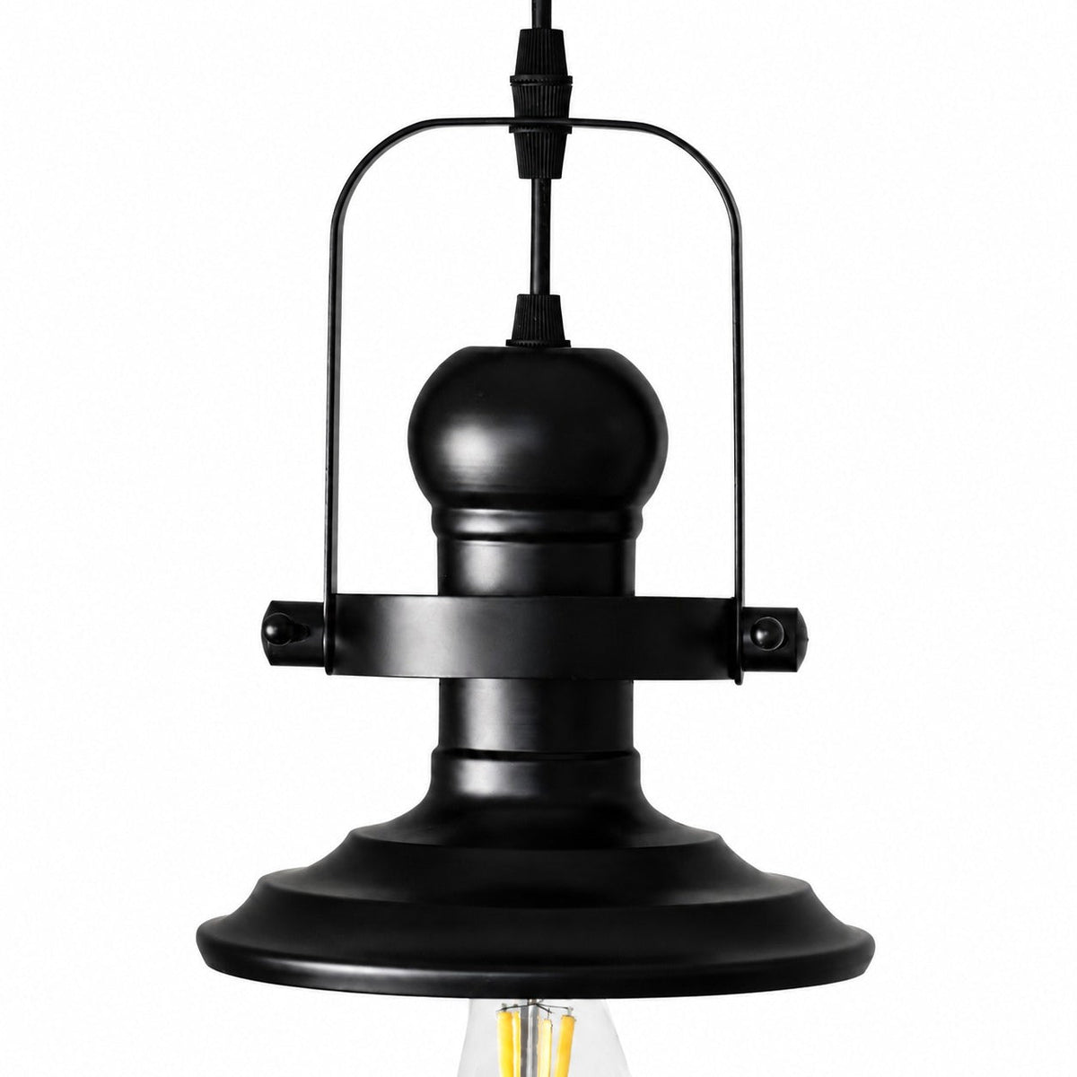 Pendant light with glass shade