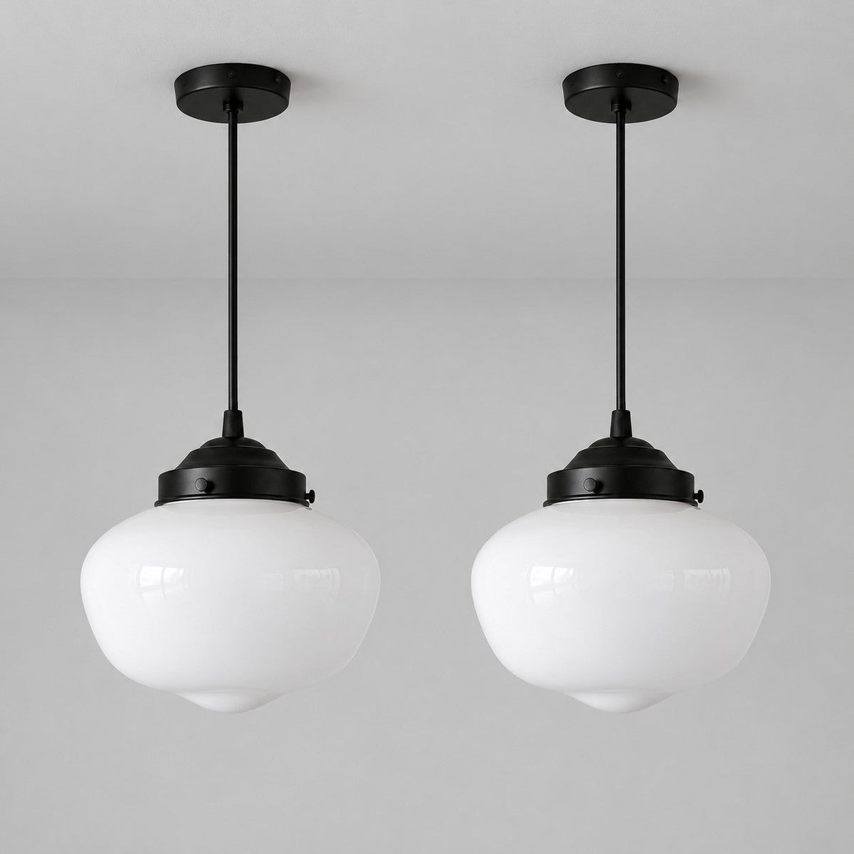 Lampa wisząca szklany klosz