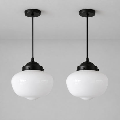 Lampa wisząca szklany klosz