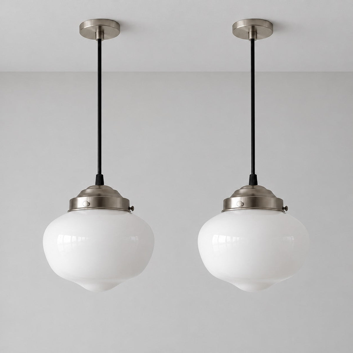 Lampa wisząca szklany klosz