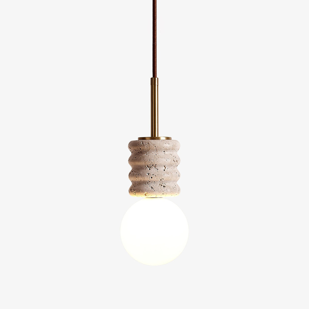 Travertine pendant lamp